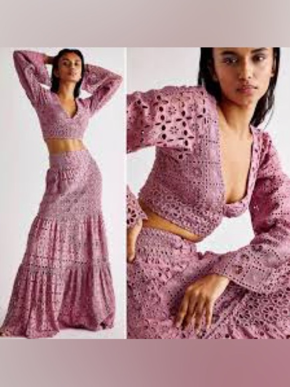 Free People Yesenia Crochet Crop Top